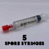 Selection of 5 Psilocybe Cubensis Spore Syringes (10ml)