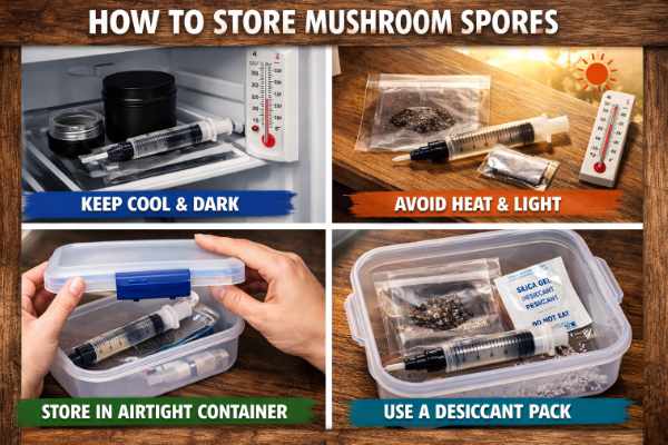 How to store mushroom spores
